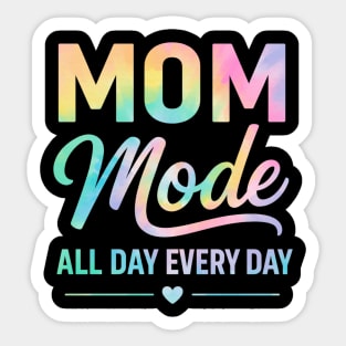 Mom Mode All Day Every Day | Mother Life Floral Quote for Mother’s Day Sticker